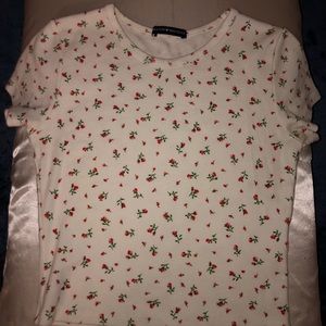 Brandy Melville red Floral T shirt